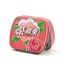 口香糖含片鐵盒包裝,橢圓鐵盒定制