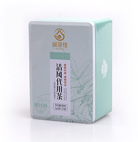 小清新長(zhǎng)方形茶葉鐵盒包裝